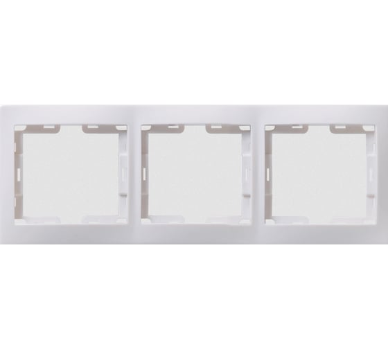 Изображение товара Рамка GENERICA KVARTA 3-местная горизонтальная РГ-3-КБ белый EMK30-K01-DM