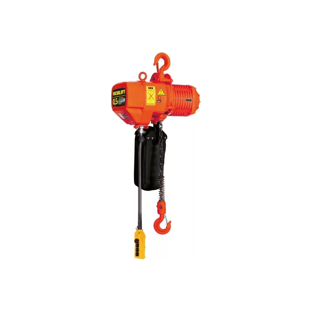 Изображение товара Таль OCALIFT 005-01D 500 кг, 6 м, две скорости, 380в, электрическая, цепная, стационарная, на крюке OCA00501DN6m