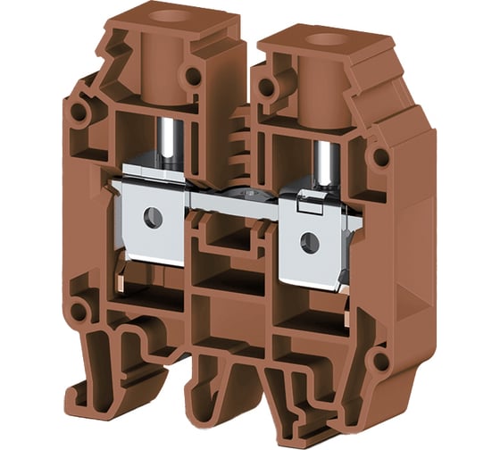 Изображение товара Клеммник на DIN-рейку Klemsan 16мм.кв., коричневый; AVK16 RD 50 шт. 0.0.0.3.304248