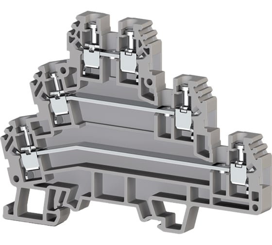 Изображение товара Клеммник Klemsan 3-х ярусный, 2,5мм.кв., серый; PUK3 20 шт. 0.0.0.3.324109