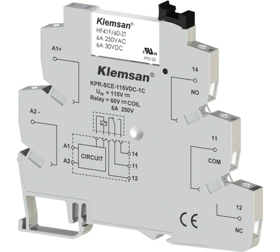 Изображение товара Интерфейсное реле Klemsan KPR-SCE-115VDC-1C; 6A 10 шт. 0.0.0.2.270844