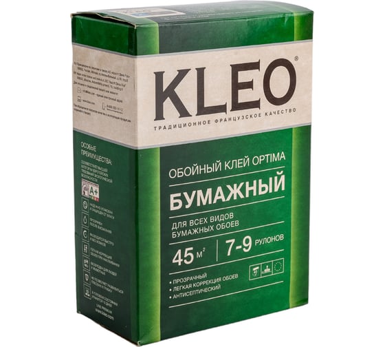 Изображение товара Обойный клей для любых бумажных обоев KLEO сыпучий 011 OPTIMA 7-9P