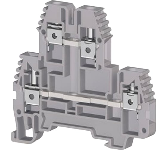 Изображение товара Клеммник Klemsan 2-х ярусный, 4 мм.кв., красный; PIK 4RD 100 шт. 0.0.0.3.325344