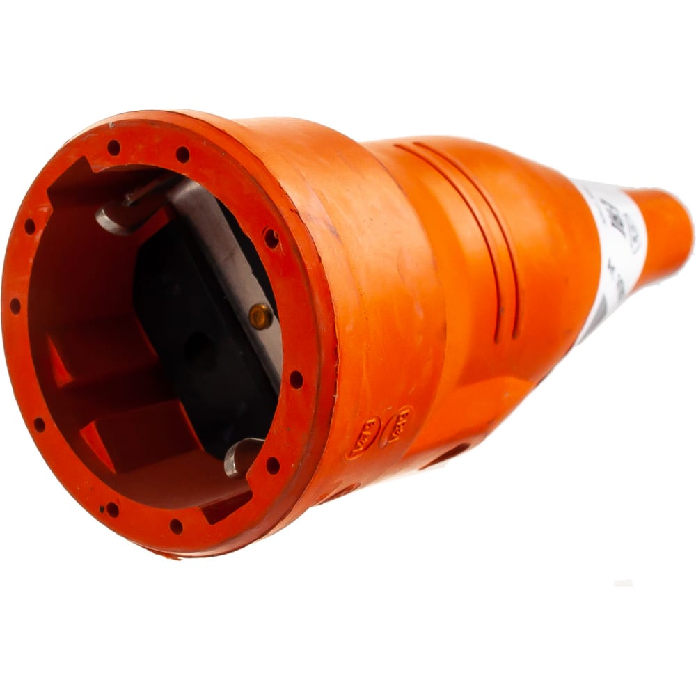 фото Кабельная розетка abl резиновая с мультизаземлением, ip44 16a 2p+e 250v, оранжевый 1479070
