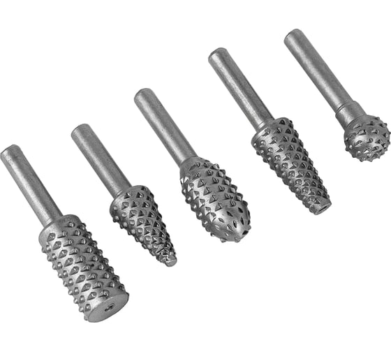 Изображение товара Набор шарошек по дереву 5 шт. MATRIX 70499