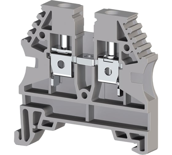 Изображение товара Клеммник на DIN-рейку Klemsan AVK 4/NM, 4мм.кв., серый, серии V0 100 шт. 0.0.0.3.309019