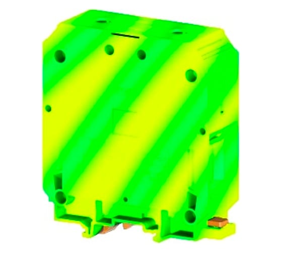 Изображение товара Клеммник на DIN-рейку Klemsan 150мм.кв., желто-зеленый; AVK150 4 шт. 0.0.0.3.3043532