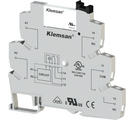 Изображение товара Интерфейсное реле Klemsan KPR-SCE-24VAC/DC-1C; 6A 10 шт. 0.0.0.2.270810