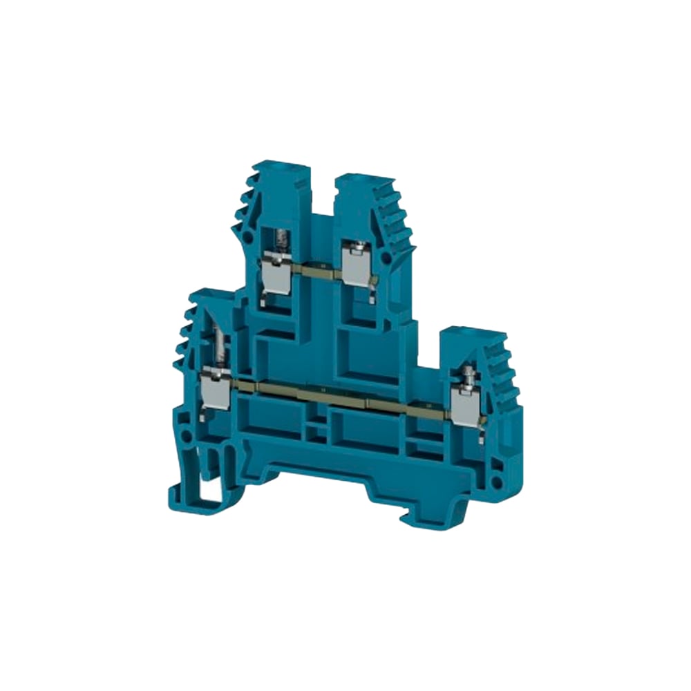 Изображение товара Клеммник Klemsan PIK2,5N 2-х ярусный синий, 2,5 мм², 100 шт