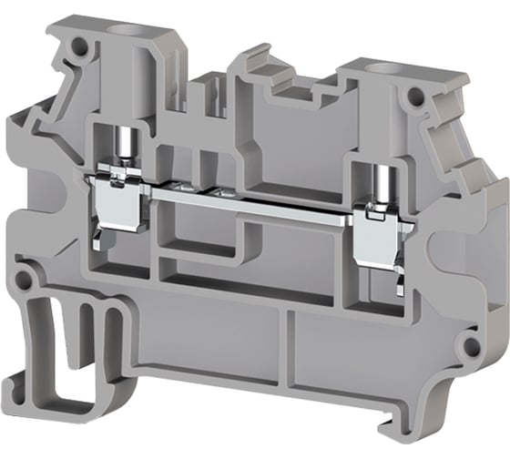 Изображение товара Клеммник на DIN-рейку Klemsan 2,5мм.кв., 2 ряда перемычек, серый; AVK 2,5R 50 шт. 0.0.0.3.304409