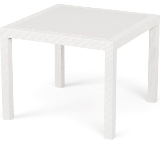 Изображение товара Садовый стол WORKY ротанг, 94x94x74 см, белый ARD257751