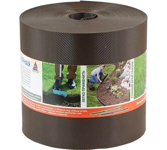 Изображение товара Бордюрная лента Протэкт 30 м, коричневая Б-20/30 кор