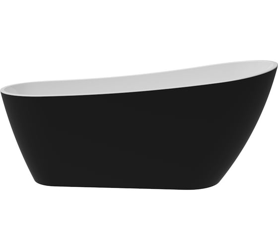 Изображение товара Отдельно стоящая акриловая ванна Teymi Solli 170x74x75, черная матовая T130110 ЦБ-00268823