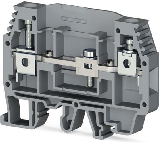 Изображение товара Измерительный клеммник без тест разъемов Klemsan 6мм.кв., серый; WGO1 60 шт. 0.0.0.3.370590
