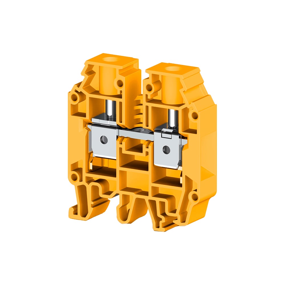 Изображение товара Клеммник на DIN-рейку AVK16 RD желтый 50 шт. для электромонтажа