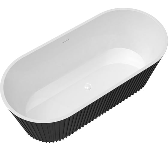 Изображение товара Отдельно стоящая акриловая ванна Teymi Kati 170x80x58, чёрная матовая T130113 ЦБ-00268813