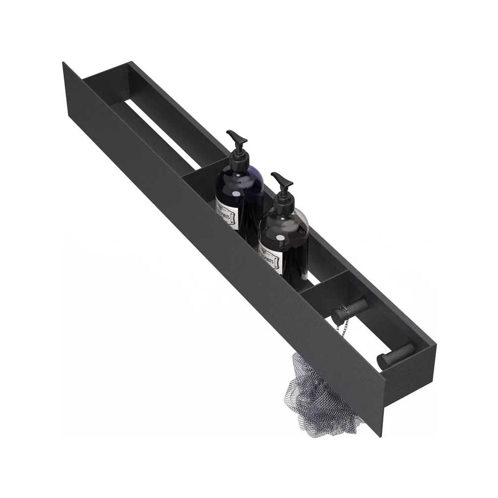 Изображение товара Полка Граф Держалкин Skyline Patron 70x9.2x9 металлическая с крючками в стиле лофт