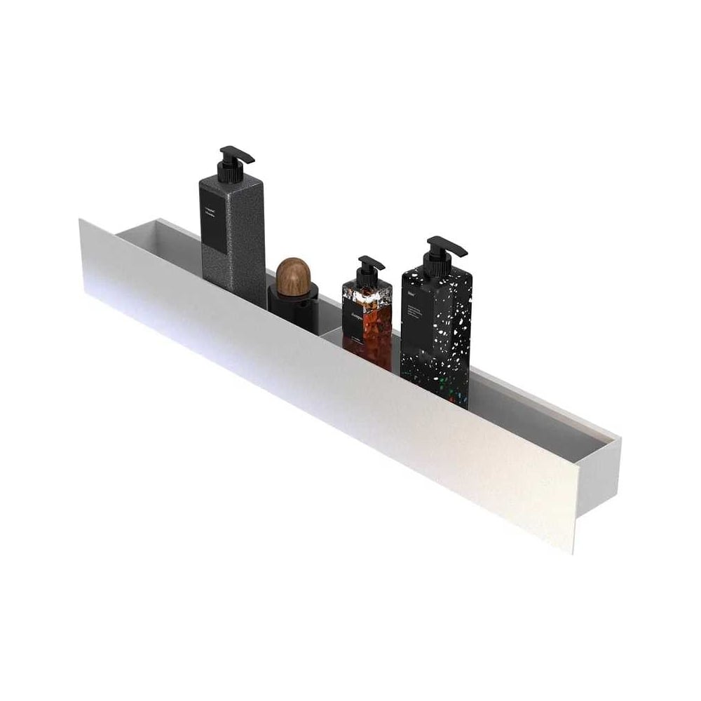 Изображение товара Полка Граф Держалкин Skyline mono 70x9.2x9, белая металлическая настенная