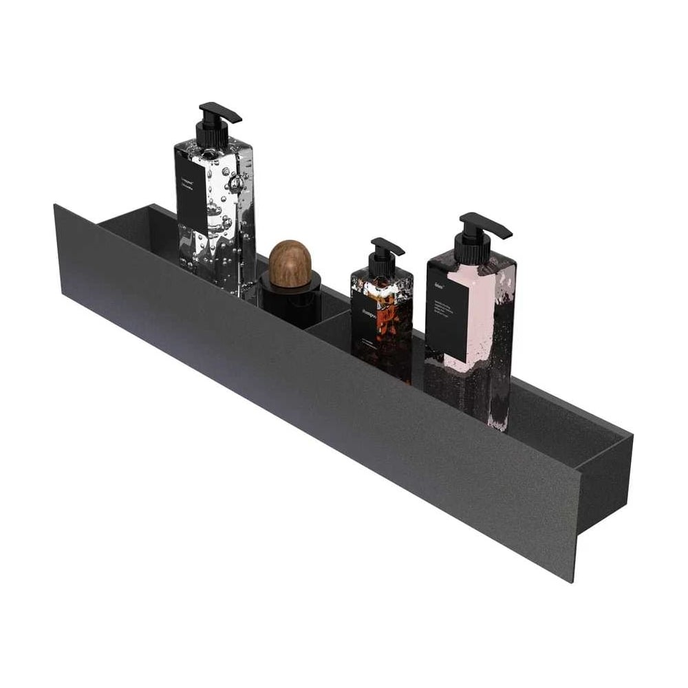 Изображение товара Полка Граф Держалкин Skyline mono 60x9.2x9 черная настенная лофт металла