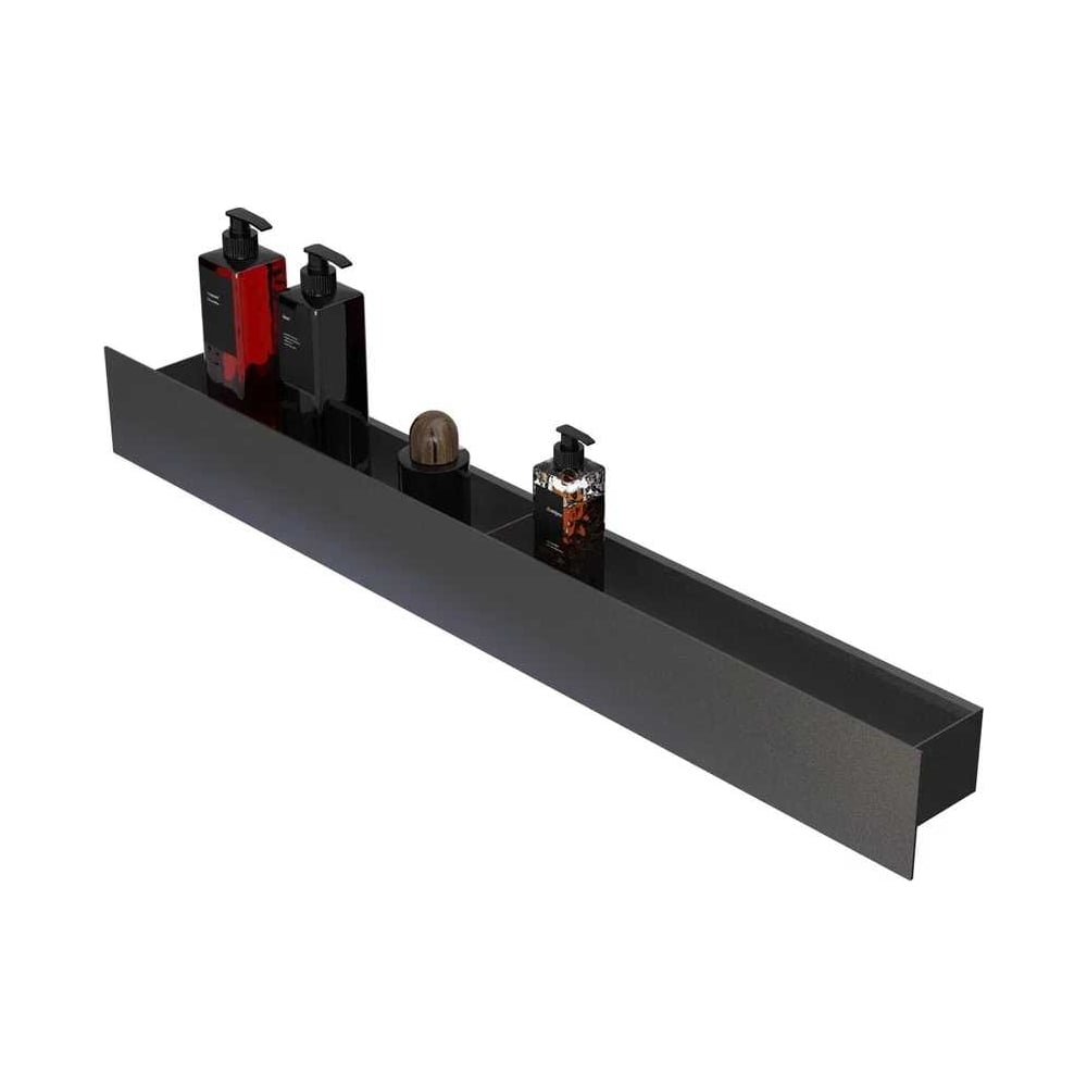 Изображение товара Полка настенная Граф Держалкин Skyline mono 80x9.2x9 черная металл лофт