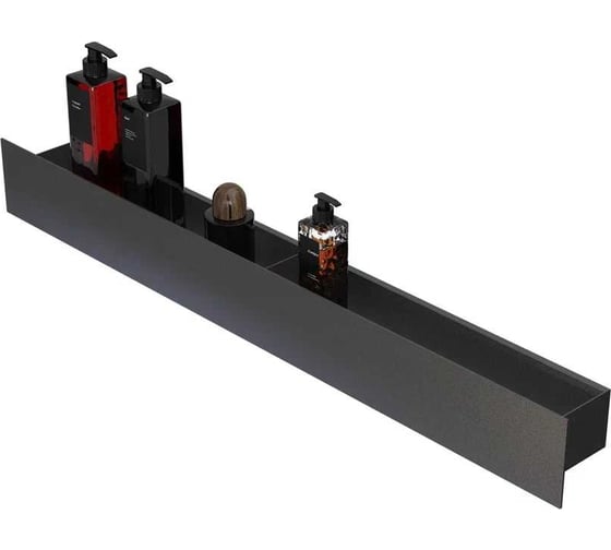 Изображение товара Полка Граф Держалкин Skyline mono 80x9.2x9, черная Fl-sky-m80-ч