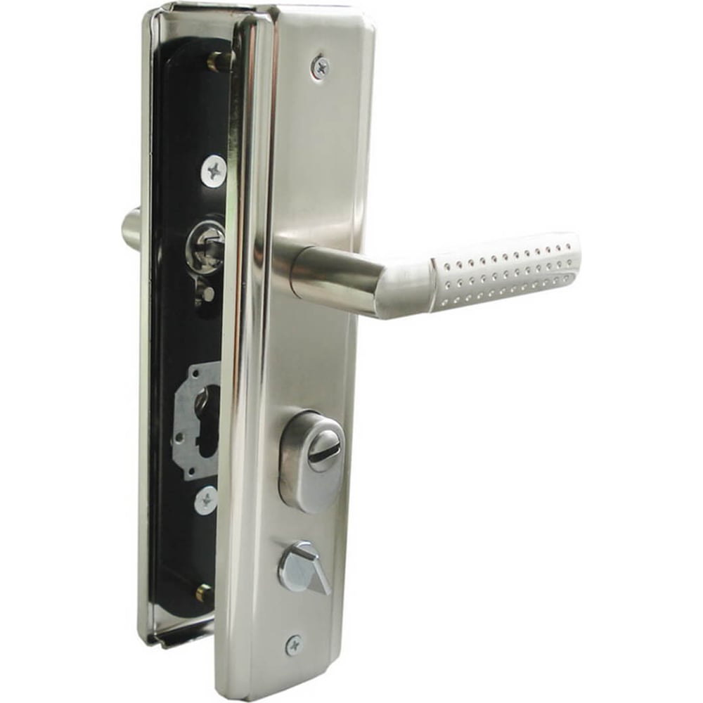 Изображение товара Комплект ручек рд-6608 sn универсальный тип 8 от Marlok для входных металлических дверей