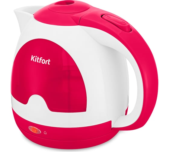 Изображение товара Чайник KITFORT бело-малиновый КТ-6607-1