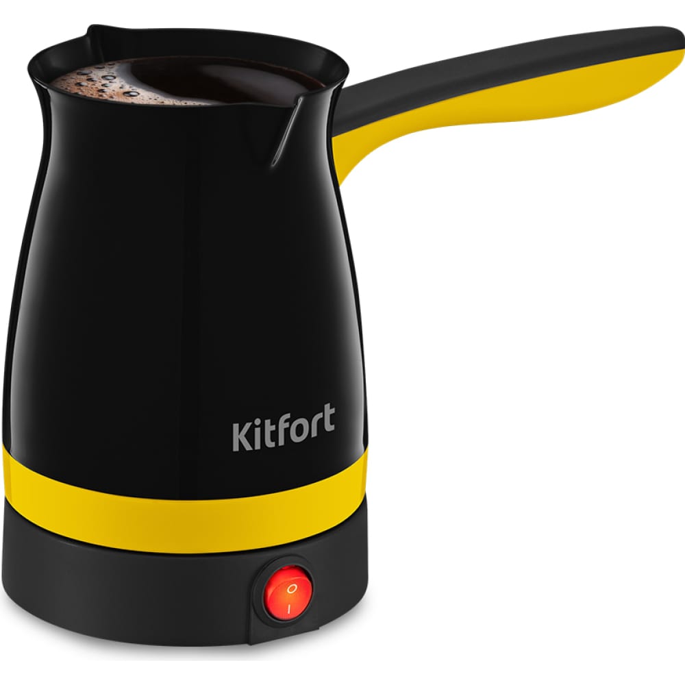 Электрическая турка KITFORT, цвет черный/желтый