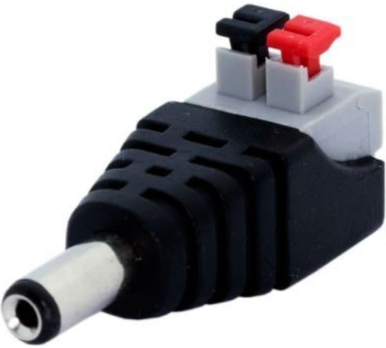 Изображение товара Разъем питания штекер Ripo 2.1x5.5 с быстрозажимной клеммной колодкой (упк.5шт.) 005-200033-5