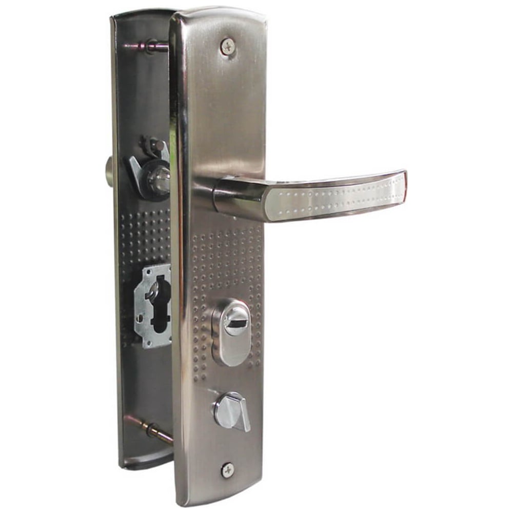 Изображение товара Комплект ручек Marlok рд-8022 dgn для входных дверей, левый, стальной дизайн