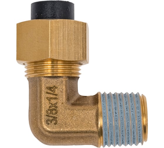 Изображение товара Фитинг механический угловой латунный 3/8-R1/4 CDC Pneumatics CL 3/8-02