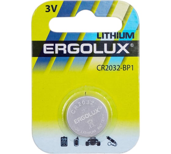 Изображение товара Ergolux CR2032 BL-1 CR2032-BP1, батарейка литиевая, 3V 15076