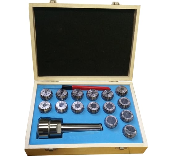 Изображение товара Патрон цанговый MSB5-ER40 КМ5, DIN228-A, с набором цанг 15 шт (4-26 мм), M20 GRIFF b220346