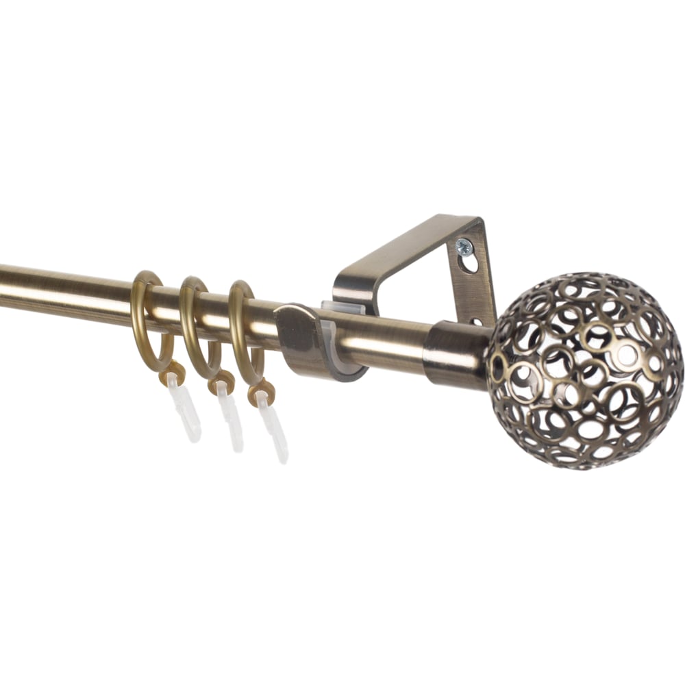 Изображение товара Металлический карниз LM DECOR ажур диаметр 16 мм длина 2.4 м антикварный стиль