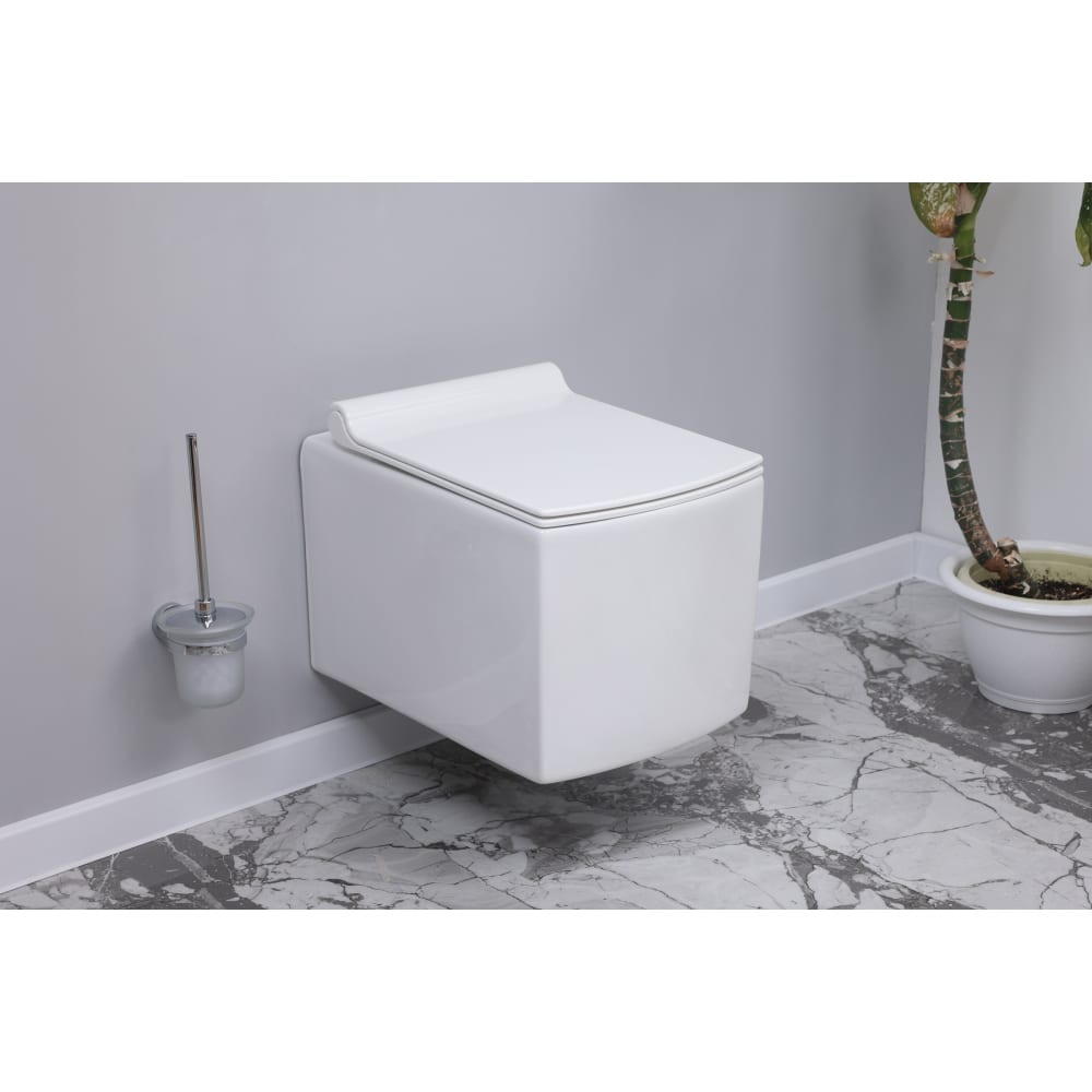 Комплект для туалета Alcora, цвет белый 0220 01+0060+LT-048E-R - фото 1