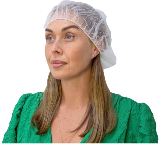 Изображение товара Одноразовая шапочка-берет ООО Комус 12 г, белый, 100шт/уп 1622358