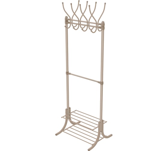Изображение товара Гардеробная вешалка с полками Nika НИКА ВГП60-8 ВГП60-8/БМ бежевый металлик