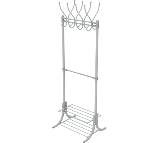 Изображение товара Гардеробная вешалка с полками Nika НИКА ВГП60-8 ВГП60-8/МС матовый серый