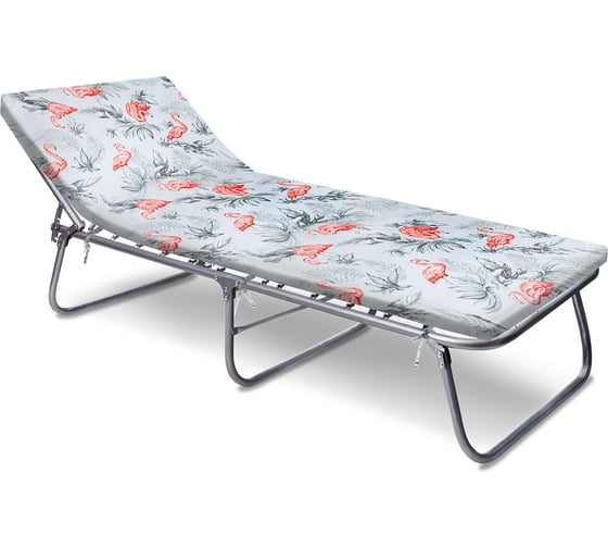 Изображение товара Раскладная кровать Nika НИКА с мягким матрасом РК4-М РК4-М/2 с фламинго