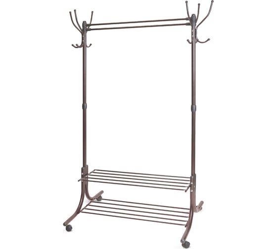 Изображение товара Гардеробная вешалка с полками Nika НИКА ВГП90-6 ВГП90-6/А медный антик