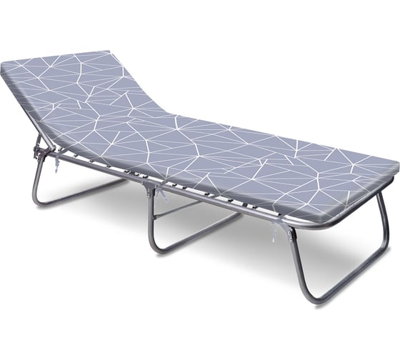 Изображение товара Раскладная кровать Nika НИКА с мягким матрасом РК4-М РК4-М/4 с линиями на сером