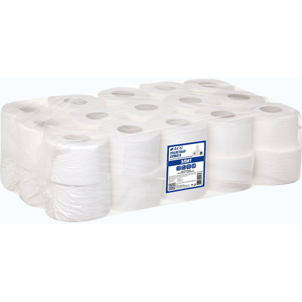 Изображение товара Туалетная бумага ACG Элит 2 слоя 50 м 30 рулонов целлюлоза белая