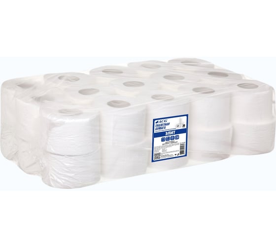Изображение товара Туалетная бумага ACG "Элит" 2 сл., 50 м, целлюлоза, 400 лист (30 рул.) 1012494