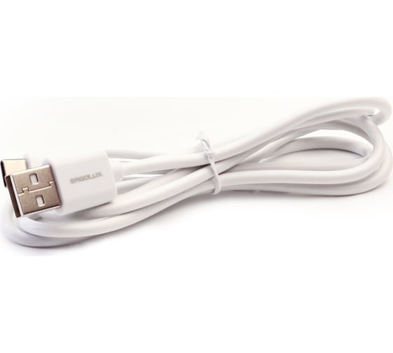 Изображение товара Кабель Ergolux Elx-cdc02-c01, usb-type c, 3а, 1.2м, белый, зарядка+передача данных 15095