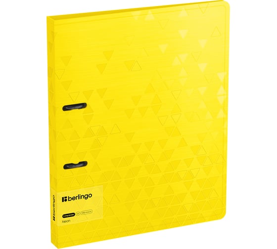 Изображение товара Папка Berlingo на 2 кольцах neon, 24 мм, 1000 мкм, желтый неон, d-кольца, с внутренним карманом RB4_2D390