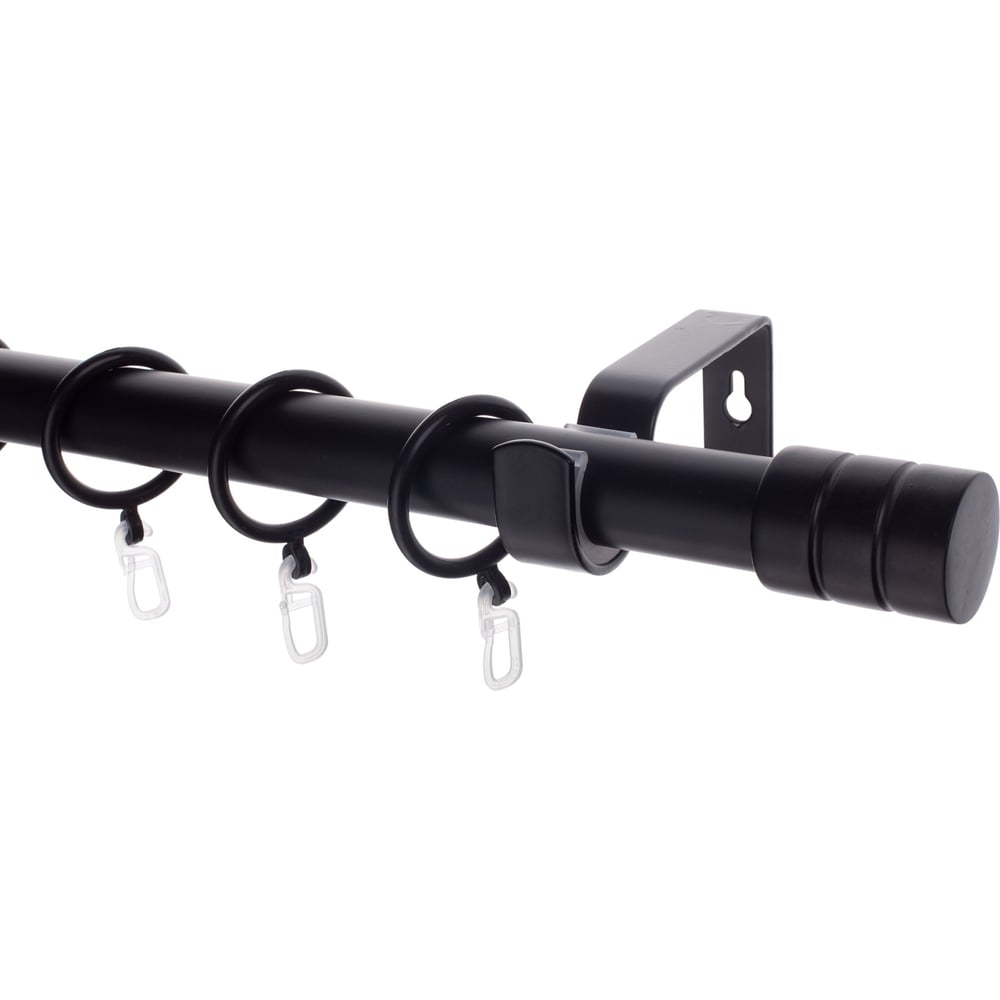Изображение товара Металлический карниз LM DECOR лайт цилиндр диаметр 25 мм длина 1.6 м черный матовый