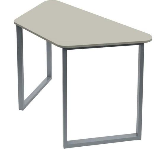 Изображение товара Ученический стол ООО Комус мет_ трапеция на профильной трубе, 1200x600x760, серый/серый 1782400