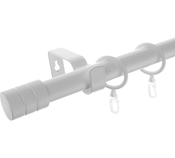 Изображение товара Металлический карниз LM DECOR лайт цилиндр, диаметр 25 мм, 2 м, белый глянец SC08813131200WH