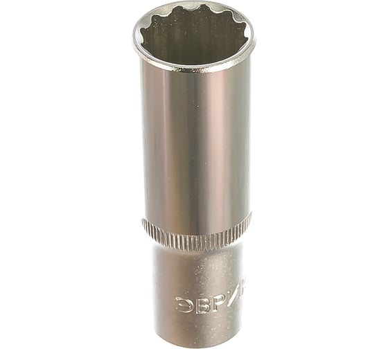 Изображение товара Головка торцевая Эврика 19мм 1/2 12-гранная глубокая L=80мм ER-91512-12 990371