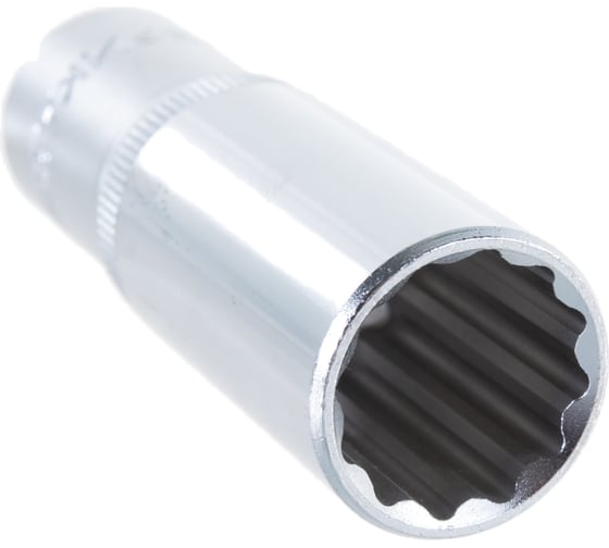 Изображение товара Головка торцевая Эврика 19мм 1/2 12-гранная глубокая L=80мм с держателем ER-91512-12H 990372